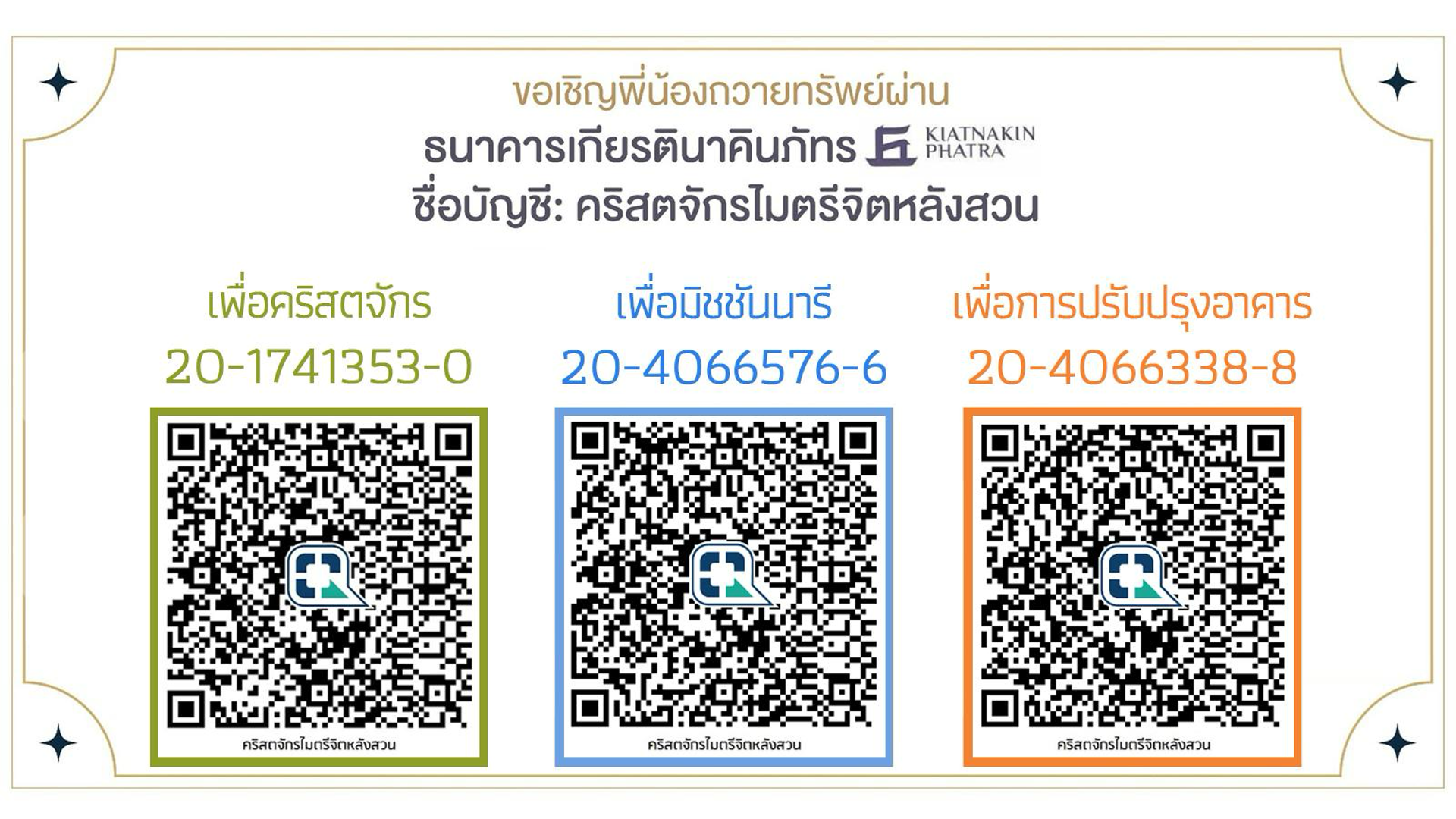 QR Code สำหรับร่วมถวาย